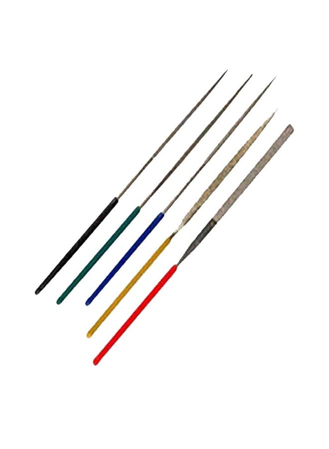 DIY Crafts 5 Pcs Diamond Needle Files Set - Metal DIY Works Needle Files for DIY Crafts Works (Design No # 1, Diamond Files) FBIN - Image 1